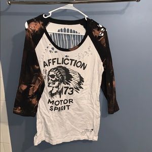Affliction baseball tee